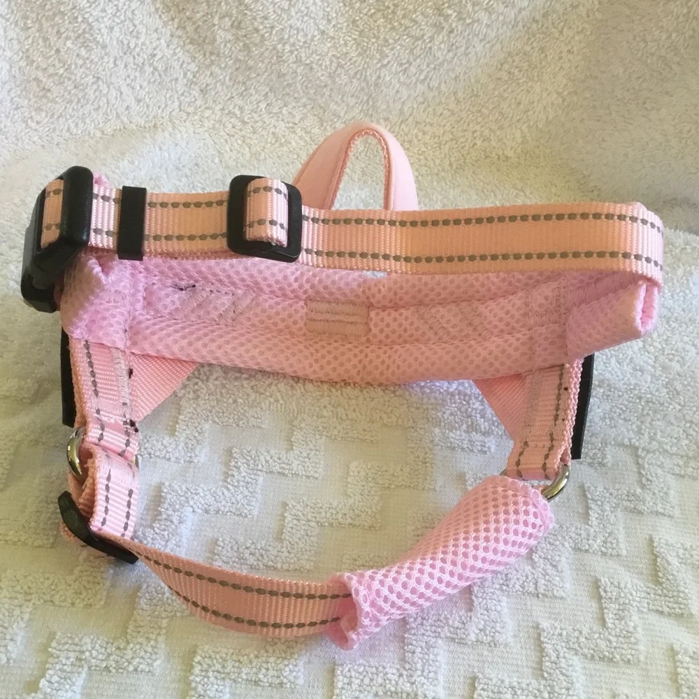 Fayogoo SERVICE DOG Pink Reflective Mesh Dog Harness